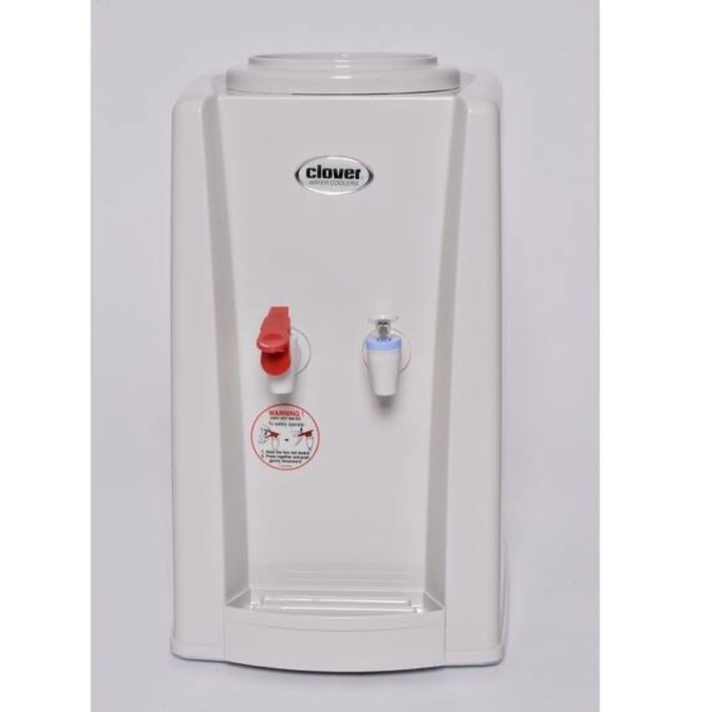 Clover White Water Dispenser with Red and Blue Taps